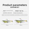 Shark-Like 3-Piece Stainless Steel Artificial Soft Bait Shrimp-Shape with Hooks for Bass Fishing