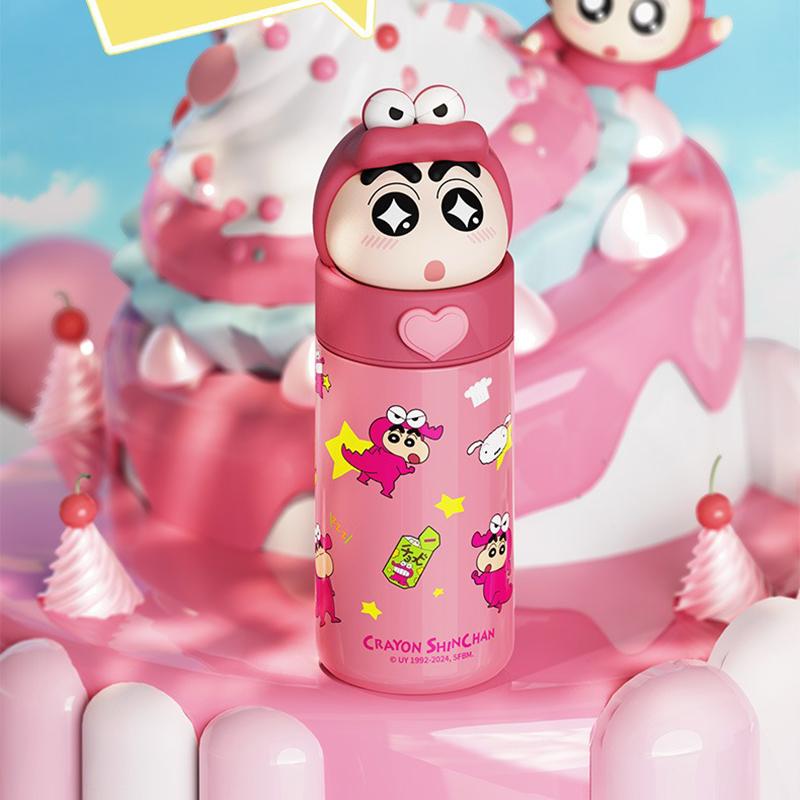 350ml Sanrio Stainless Steel Cartoon Thermos Shin-chan Dollcup Cosplay Child Vacuum Flask Water Bottle Gift Cup for Kids