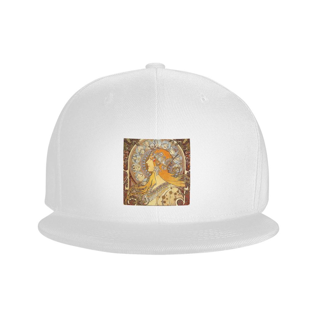 Alphonse Mucha Zodiac Art Nouveau Women Baseball Caps Snapback Fashion Baseball Hats Breathable Casual Casquette Outdoor Unisex