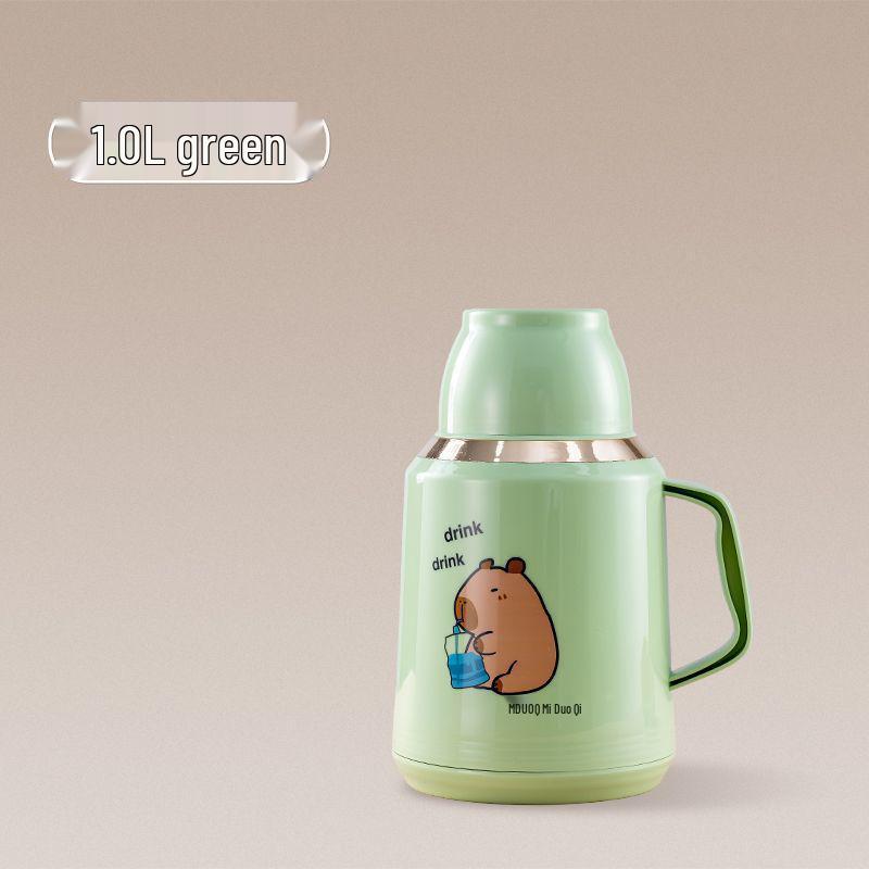 Capybara Thermal Hot Water Bottle: Insulated, Cool-Keeping & Heat-Preserving Large Thermos.