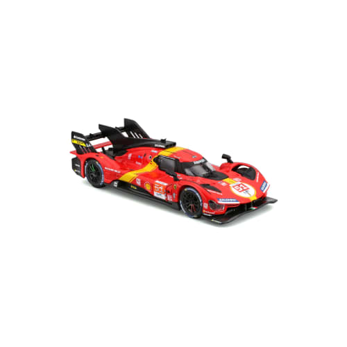 Bburago 1/43 Scale Diecast Model Car of the Ferrari 499P 3.0L Turbo V6 Team Ferrari AF Corse #51, 2023 Le Mans Winner, 18-36312