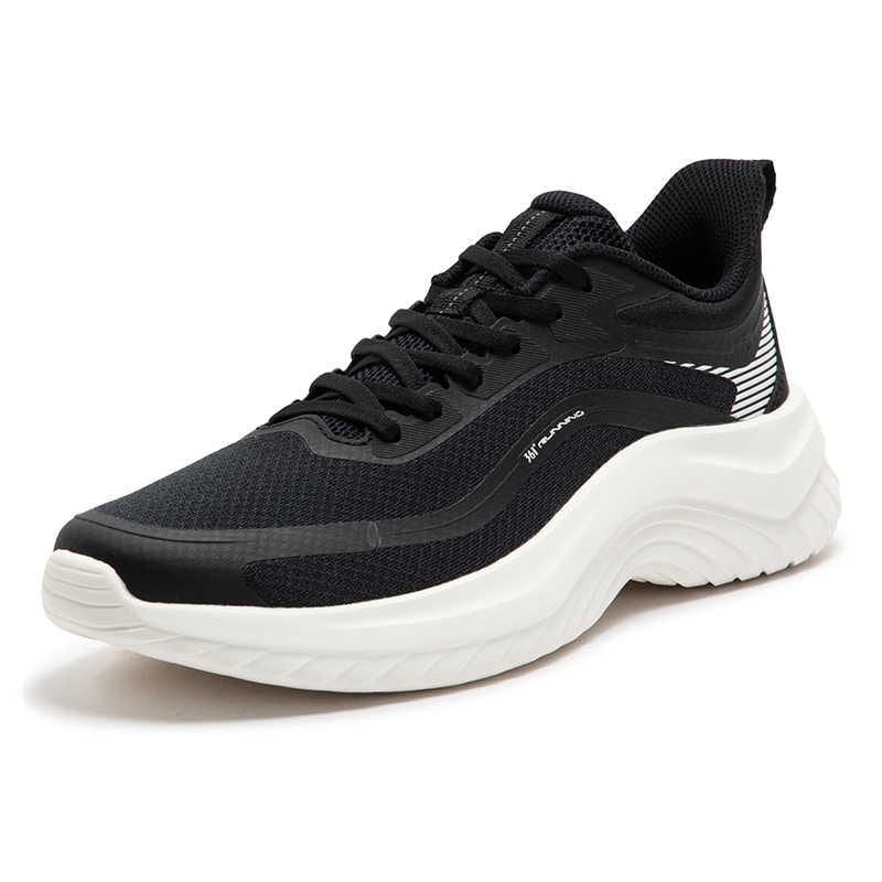 361 Abrasion Resistant Slip Resistant Low top Casual Running Shoes Men's Black White 672522212F /
