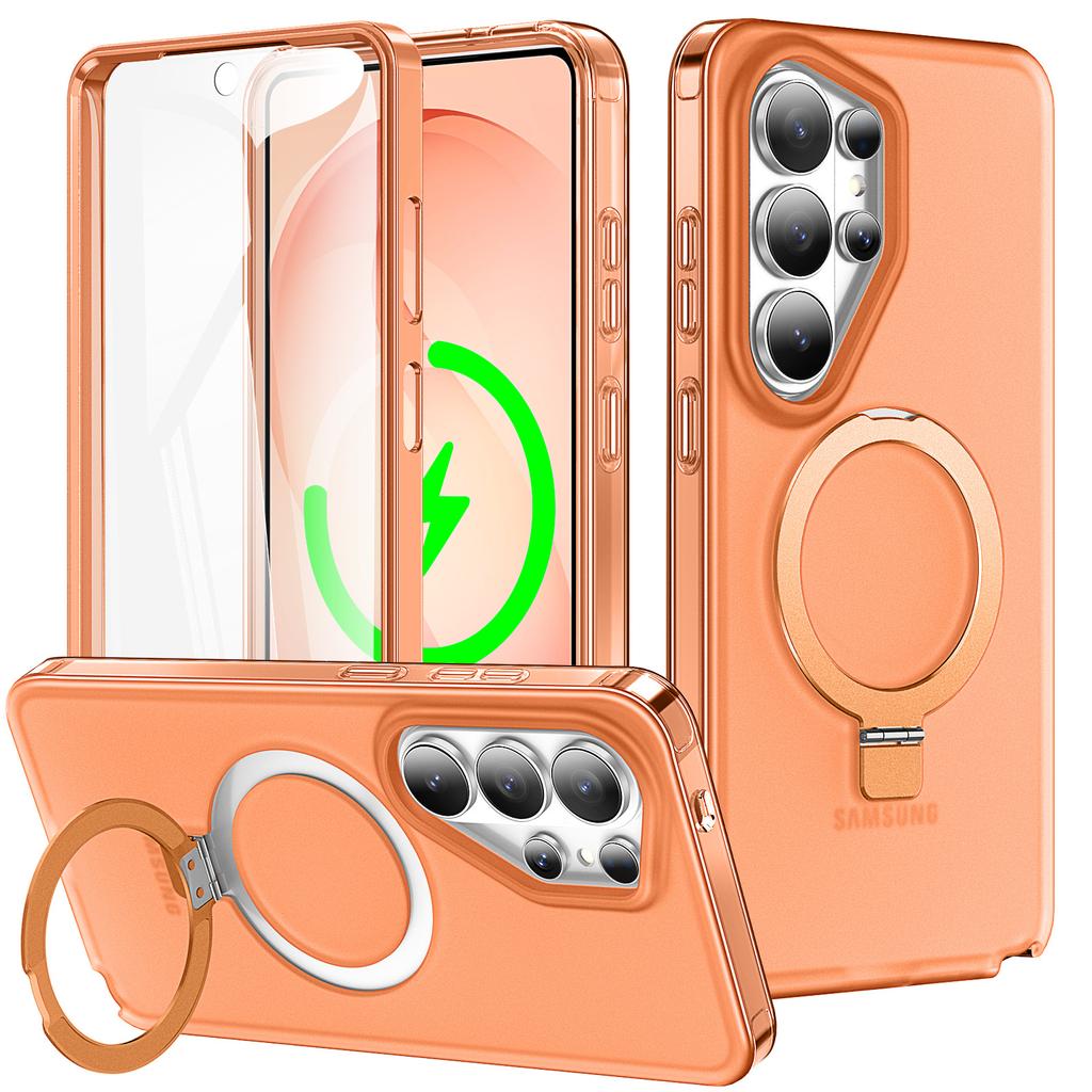 Applicable To Samsung S26Ultra Magnetic Suction Bracket Mobile Phone Case C S25Ultra Anti-drop S24Ultra Protective Case