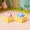 Mini Animals Desktop Ornaments, Cute Cartoon Pet Figurines, Crawling Animals Statue for Home Office School Decor