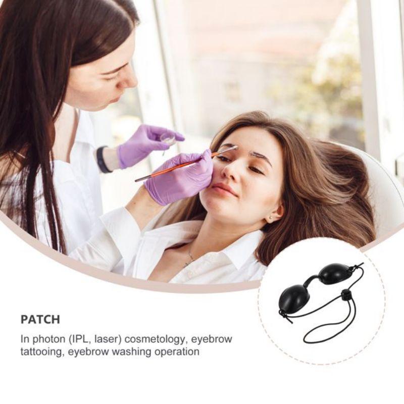 Beauty Goggles Protective Glasses Safety Silicone Eye Mask IPL Blackout Eye Protection Beauty Hair Machine Eye Mask Black