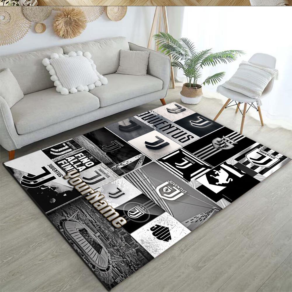 Juventus Customizable Name Carpet Design for Dormitory Kitchen Study room Foyer Anti-slip Rug Office home decor Birthday/Christmas Gift