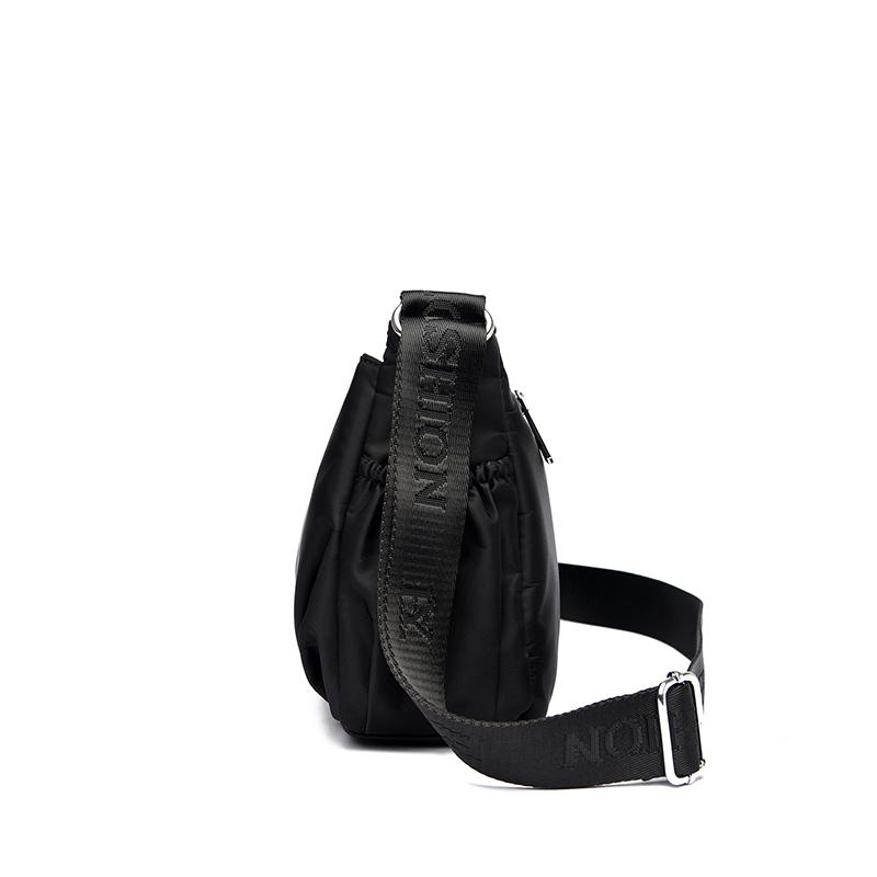 Women's Nylon Crossbody Bag Lightweight Shoulder Tote with Wide Strap Fashionable Everyday Casual Bag