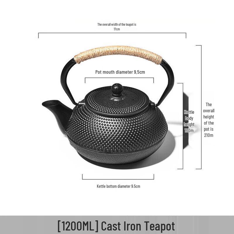Thickened Cast Iron Teapot with Stainless Steel Infuser