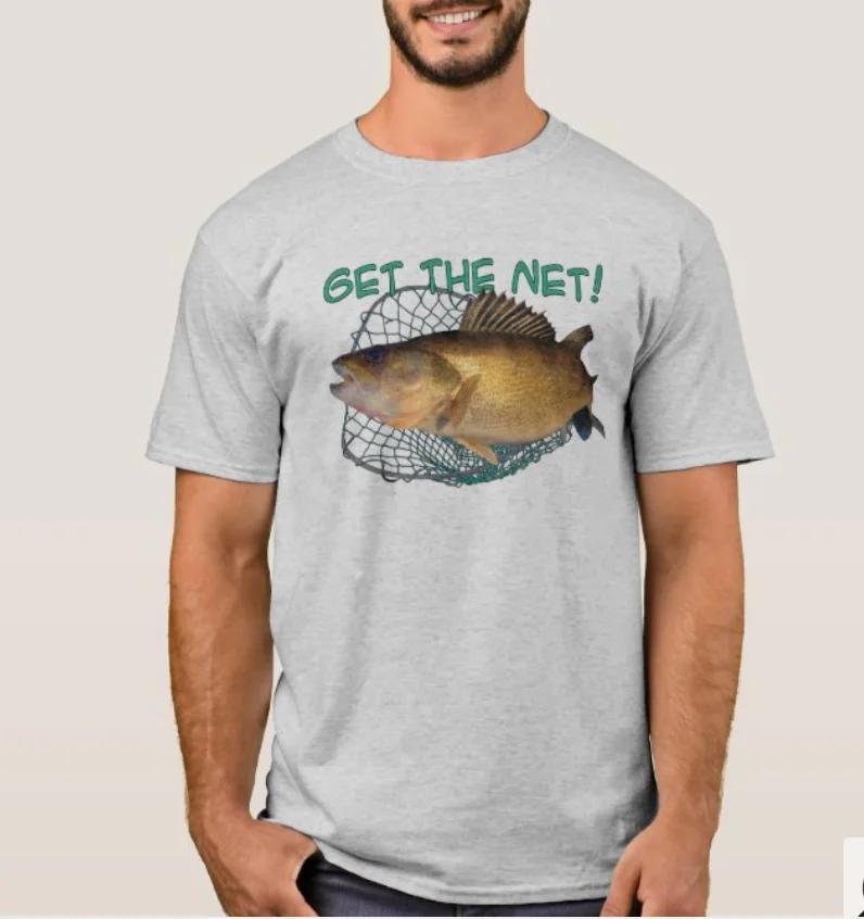 

Get The Net Unique Walleye Fishing Angler Gift TShirt Summer Cotton Short Sleeve ONeck Mens T Shirt New S3XL S