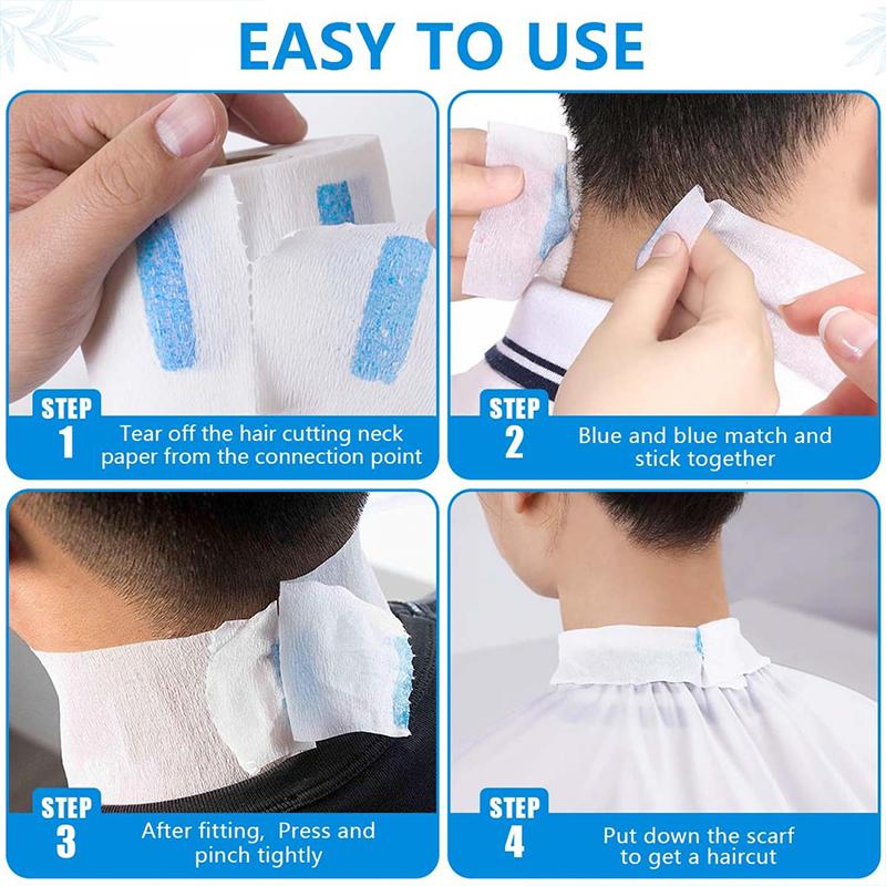 5Roll/1Roll Barber Professional Neck Strips White Disposable Hair Cutting Accessory Stretchy Stretchable Salon Hairdressing Tool