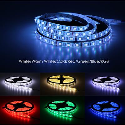 DC 24V 5M Light LED Strip 5050 RGB RGBW RGBWW 60LEDs/m Flexible Tape LED Lamp TV Backlight