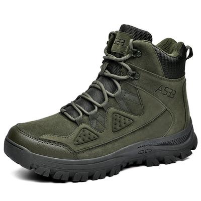 Men's Platform Climbing Shoes Male Waterproof Tactical Boots Desert Military Ankle Boots Non Slip