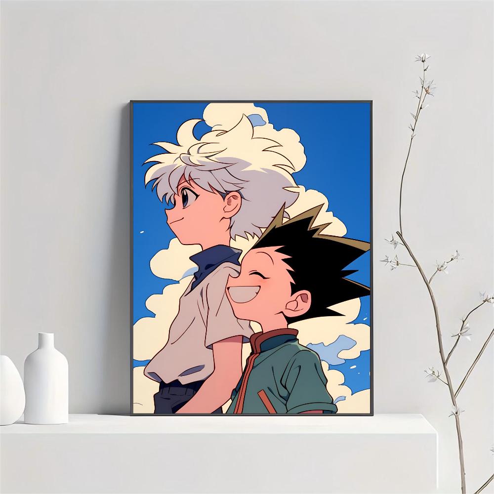 1ks Horký Populární Klasické Anime Gon Killua Hunter X Hunter Plakát HD Plakáty Domácí Pokoj Bar Kavárna Dekorace Umění Nástěnná Malba Obrázek