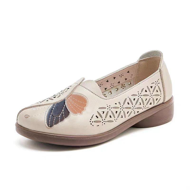 

Women s Non-Slip Casual Leather Shoes for Elderly - Comfortable Flat Bottom for Spring & Autumn 42