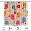 Creative Bath Shower Curtain Featuring Colorful Cartoon Cats Design for Home Bathroom Decor