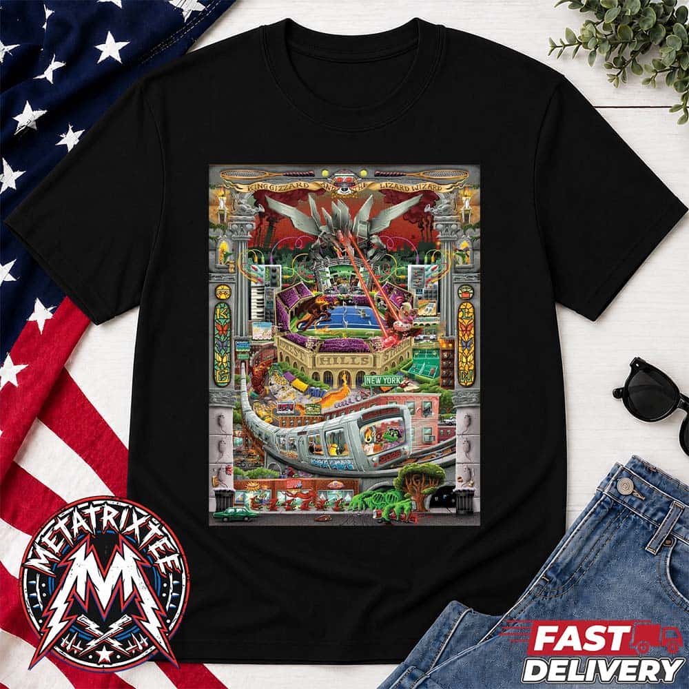 King Gizzard And the Lizard Wizard Forest Hills Bootleg Poster 3 Shows NY Aug20-22 2026 Unisex T-Shirt