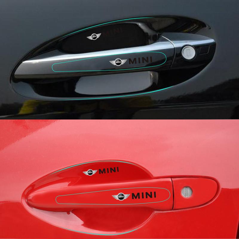 8Pcs Car Door Bowl Handle Anti-scratch Stickers Protector Films For Mini Cooper One JCW WORKS F54 F55 F56 F57 F60 R50 R52 R53 Qclyn77