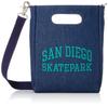WEGO Canvas Record Shoulder Size Dark Denim 2-Way Bag, Men's, F,