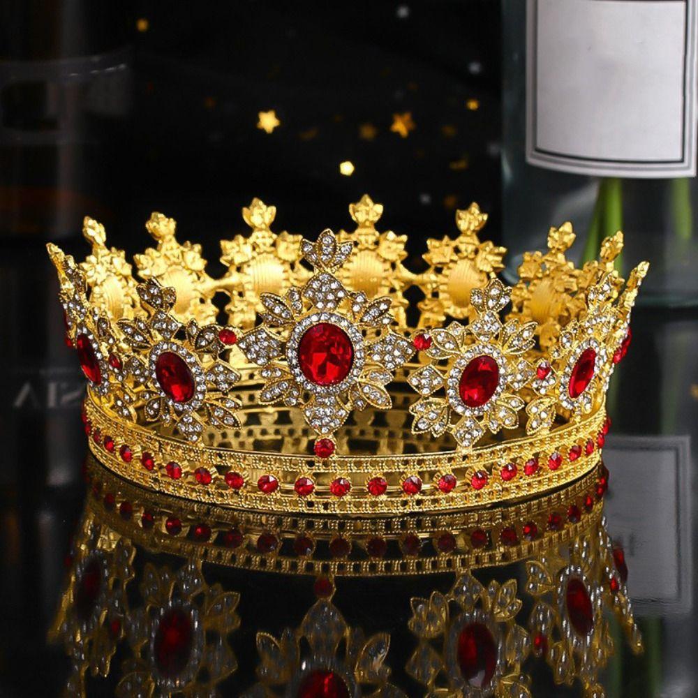 Elegant Baroque Queen Tiaras Luxury Wedding Head Wear Trendy Women Hair Hoop  Stage Performances