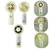 Handheld Fan Cartoon Panda Design Mini Portable USB Rechargeable Fan with Hanging Buckle Lightweight Quiet Motor Multiple Wind Speeds Cooling Fan