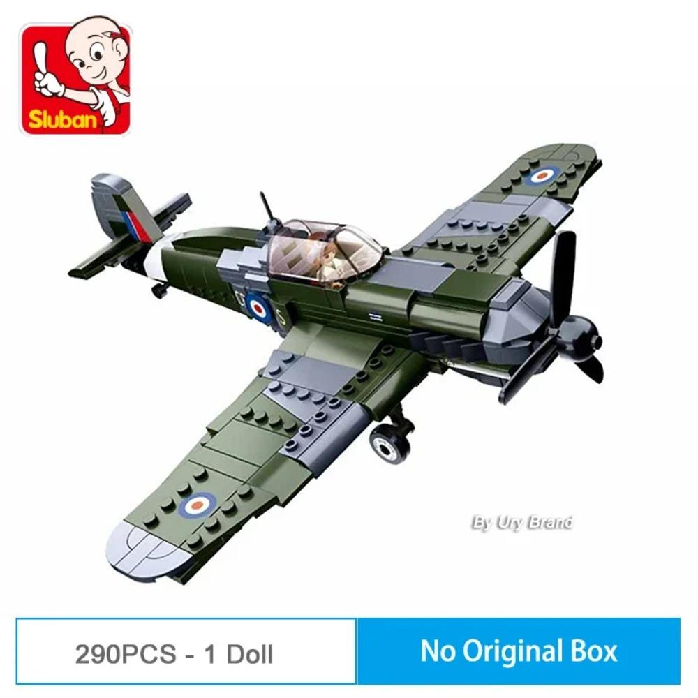 Sluban Military Plane City Warplane Fighting Airplane Vehicle Tank Sets Model Building Blocks Toys for Gifts
