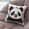 Cute Cartoon Panda Throw Pillow Covers Pattern Cushion Cover Suitable For Sofa Bedroom Car Pillow Cover