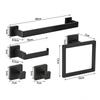 1/5Pcs Stainless Steel Bathroom Hardware Towel Bars Racks Rust Proof Wall Mount For Modern Bathroom Renovation Home Use