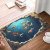 Vibrant Koi Fish Front Door Floor Entrance Mats Outdoor  Kitchen Bathroom Doormat Living Room Carpet Rug