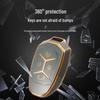 Compatible with Lynk & Co 01/02/03 Key Case, 2021 Model, Gold-Edge Style, Car Key Chain Buckle for Men and Women.