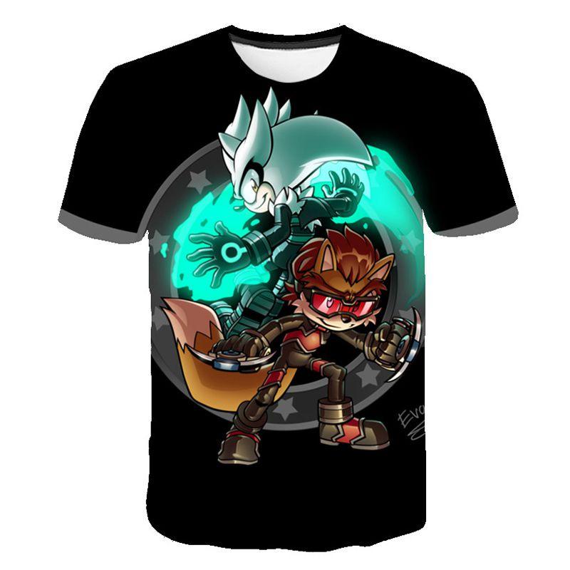 Vibrant Sonic The Hedgehog Printed T-shirt For Kids With Short Sleeves And Comfort Fit