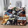 Bedrukte Deken Picknickdekens The King E-Elvis Presley Warme Deken Zachte en Comfortabele Deken Huis Reizen Verjaardagscadeau