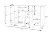 Chest Of Drawers Cabinet 140Cm Wardrobe White High Gloss