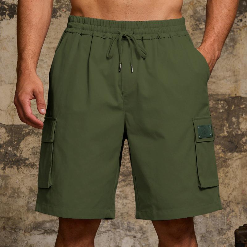 Men S Multi Pocket Five Inch Cargo Casual Outdoor Sports Shorts S зелёный