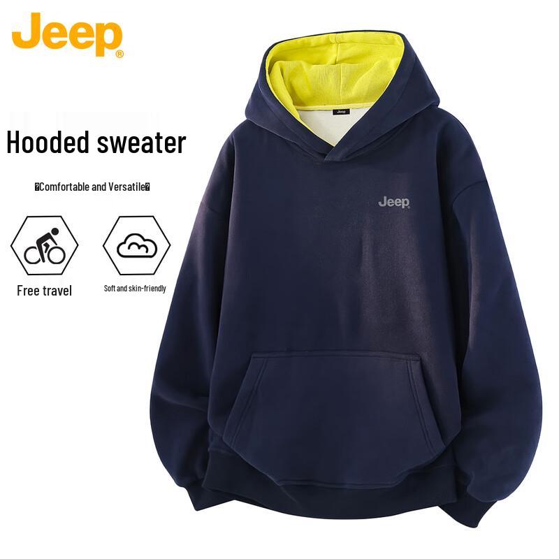 

JEEP Men s Color Block Hooded Sweatshirt L
