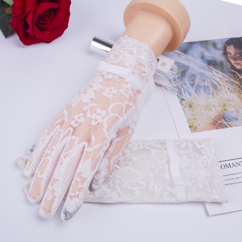 Dámské letní jezdecké krajkové sluneční rukavice - Protiskluzový design s dotykovou obrazovkou