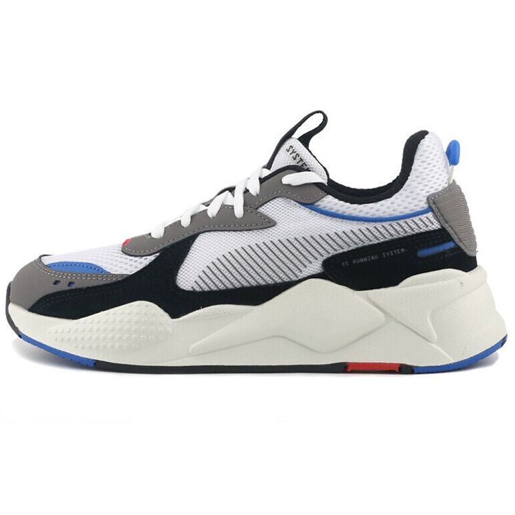 Puma Rs 2.0 Fabric Synthetic Leather Panorama Retro Color Block Low Top Lifestyle Sneakers Unisex sneakers Black White Gray 375872-01