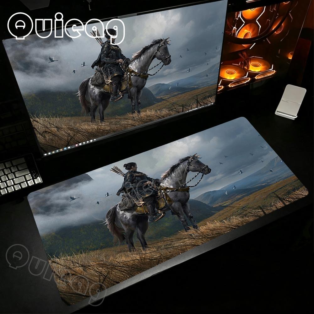 90X40cm Ghost of Tsushima Large Mousepad Gaming Accessories Non-slip Mouse Pad Gamer Mausepad Keyboard Mat Big Tapis De Souris