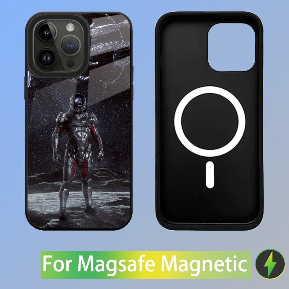 

N7 Game M-Mass E-Effect Phone Case For iPhone 16,15,14,13,12,11,Plus,Pro,Max Mini Magsafe Magnetic Wireless Charging iPhone13PROMAX