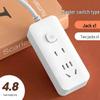 Office USB Power Strip with Multifunctional Sockets and Separate Controls, Long Cord