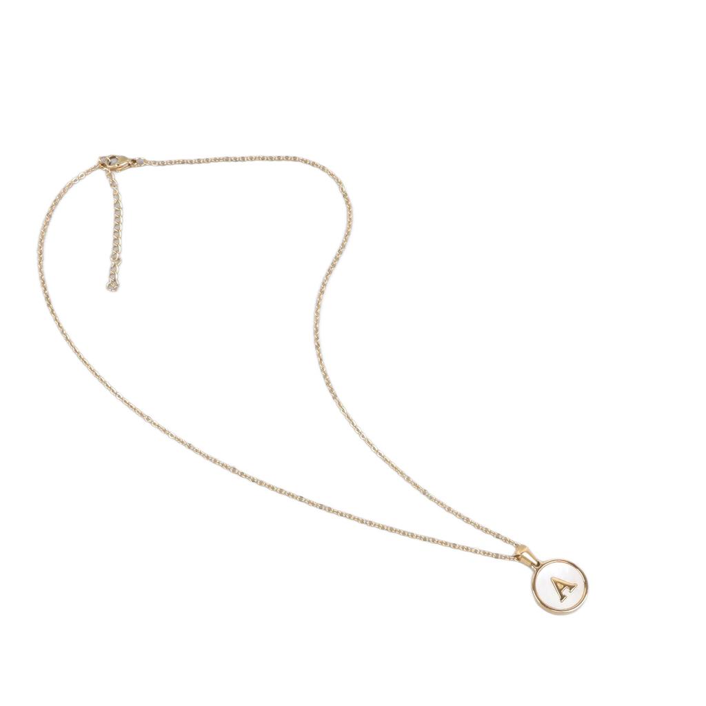 Alphabet Necklace Set 18K Stainless Steel Pendant Necklace Earrings Studs Fashion Jewelry