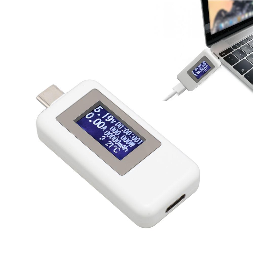 Multifunction Type C Voltage Current Power Meter 0-5.1A 4-30V 0-155W Digital Display USB C Power Meter 0 To 99 Hours