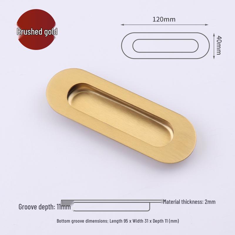 Stainless Steel Recessed Pull Handle for Sliding & Cabinet Doors