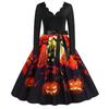 JPNTKY Fashion Spring Autumn V-Neck Long Sleeve Casual Dresses