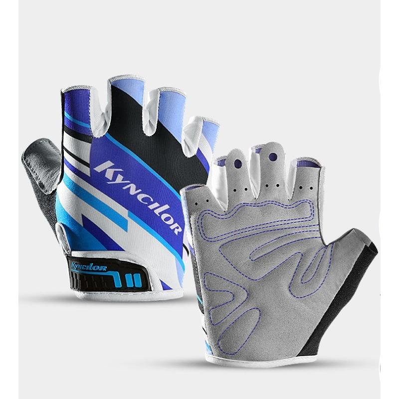 Summer professional outdoor gloves, men s and women s cycling half-finger gloves, sports fitness breathable Lycra cyclists M