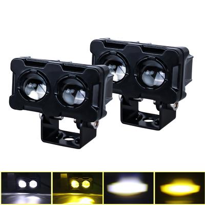 Motorcycle Headlight LED Work Light Hi/Low Beam Spotlight Flashing Fog Lamp White/Yellow Led Motorcycle Spotlight Driving Light