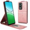 For Oppo A5 5G CPH2735/A5 4G CPH2727 Støtteetui Magnetisk lås Vertikal flip Telefondeksel i skinn med kortholder