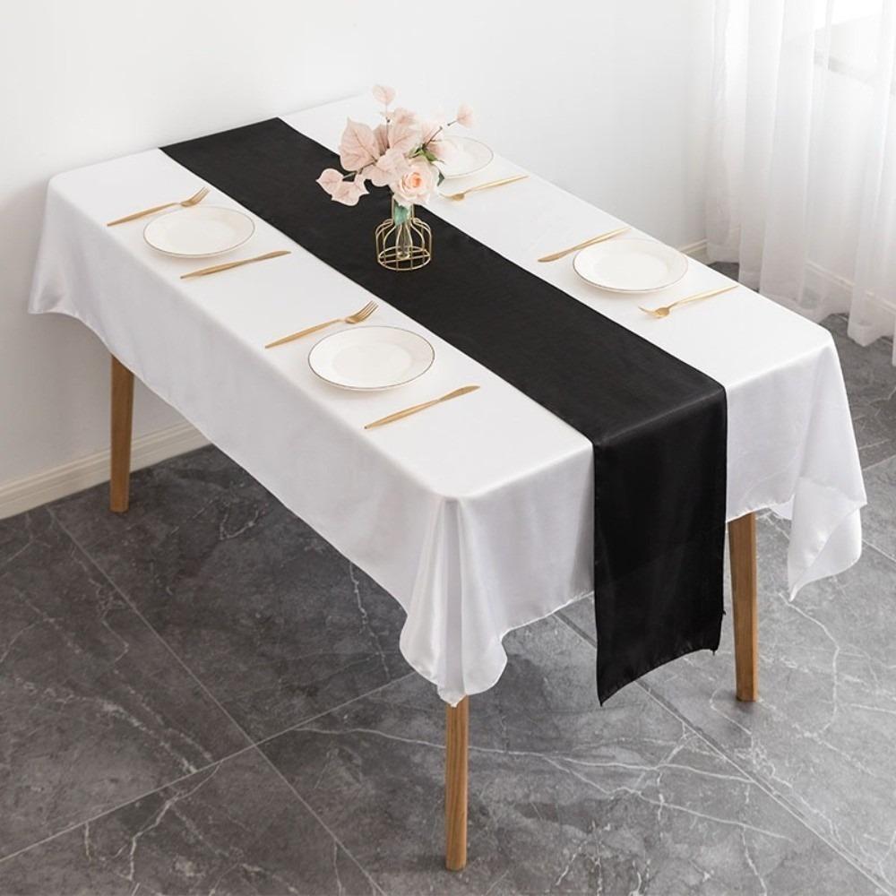 12x108 Inch Table Runner Solid Color Tablecloth Luxury Dining Table Decoration Wedding Decoration
