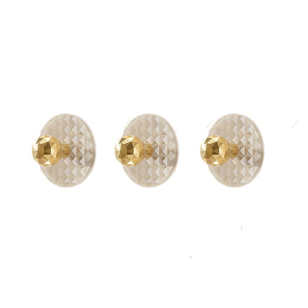 Set da 3 pezzi Maniglia per Cassetto di Mobile in ABS Manopole per Porta in Cristallo Trasparente Autoadesive Decorazione Murale Ferramenta per Mobili Maniglia per Armadietto