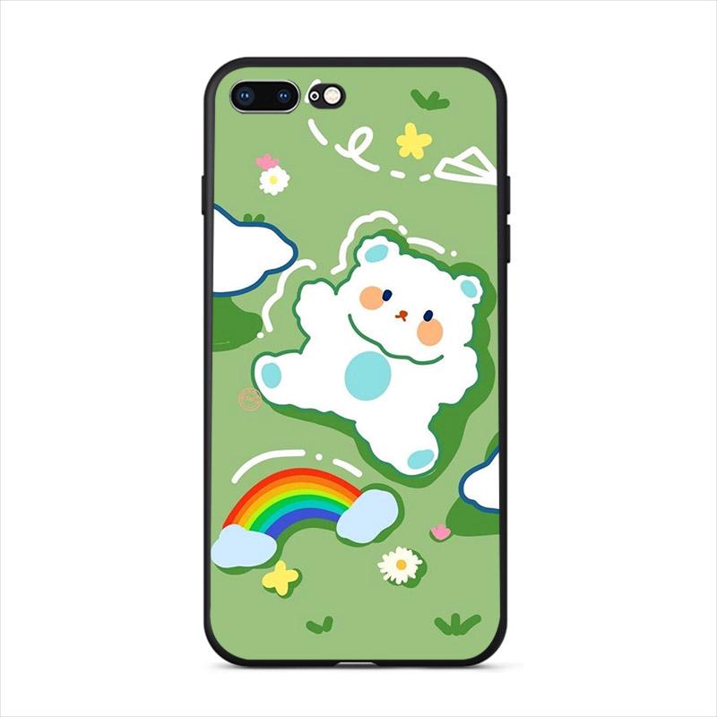 

Чехол для телефона с милым мультяшным медведем для Iphone X XR XS 12 Mini 13 11 Pro Max 7 8 6S 6 Plus 5S SE 2020 10, твердый переплет iPhone 13Mini