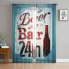 Red Wine Wine Bottle Wine Glass Sheer Tulle Window Curtains For Living Room Bedroom Kitchen Veiling Curtain Home Decoration